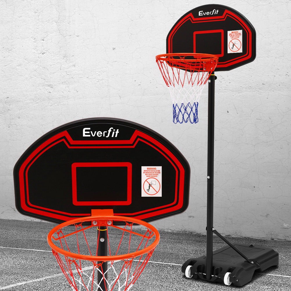 1.7M Kids Basketball Hoop Stand System Portable Adjustable Height Net Ring Ball